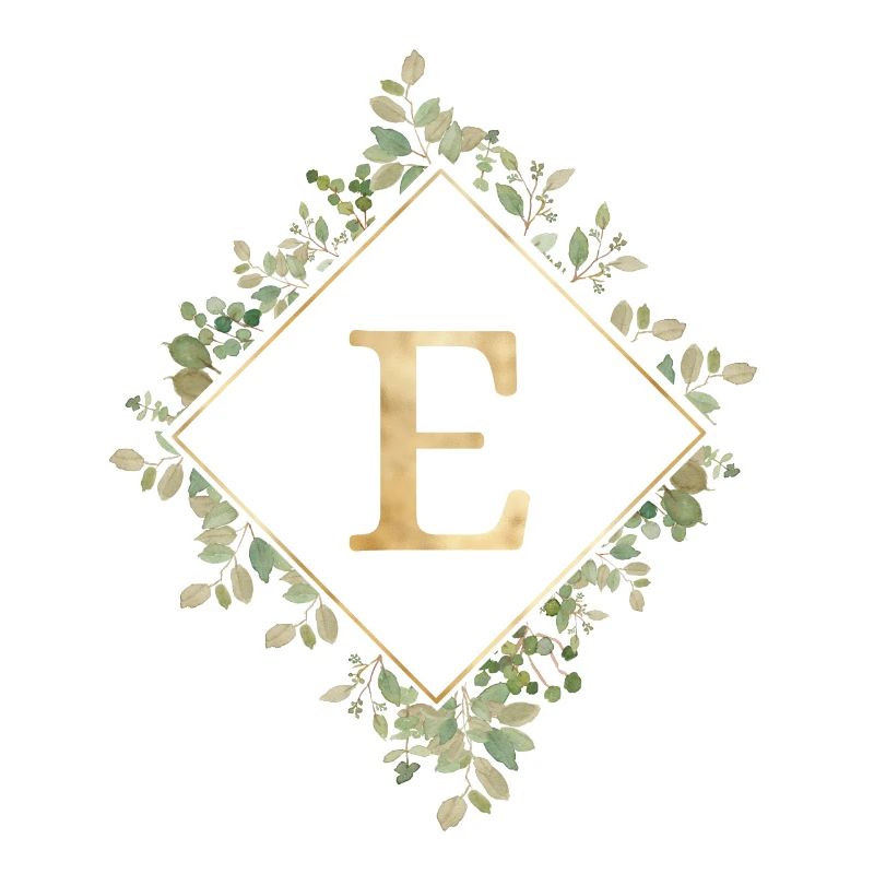 E Monogram Eucalyptus Wreath