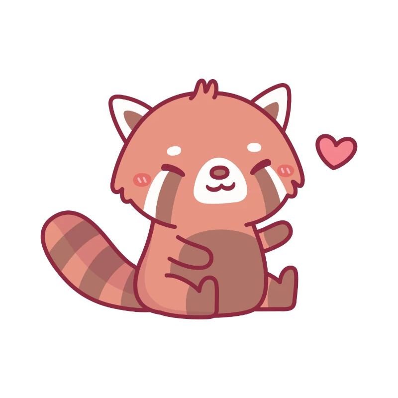 Cute Happy Red Panda