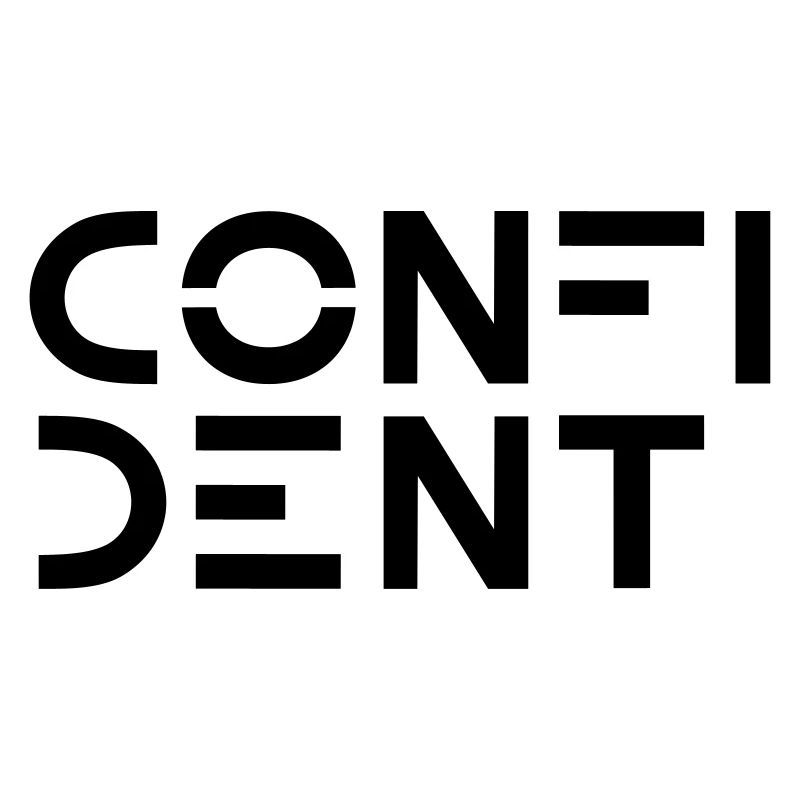 CONFIDENT — Minimalist Custom Color Typography