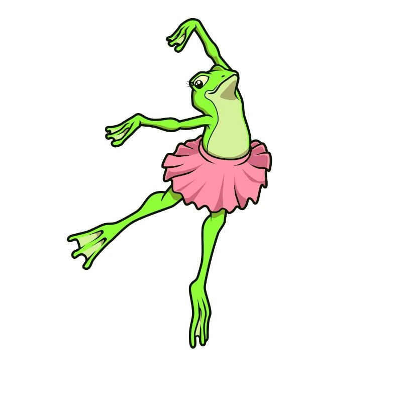 Comic Frog Dances Ballet - Ballerina