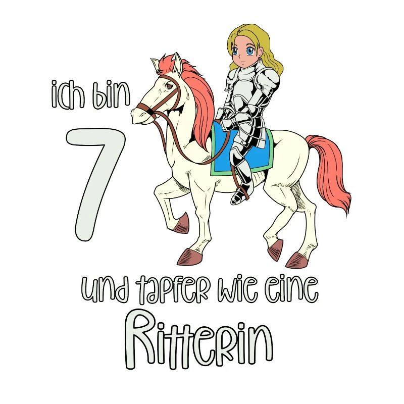 Geburtstagsshirt Ritterin - 7 Geburtstag Mädchen