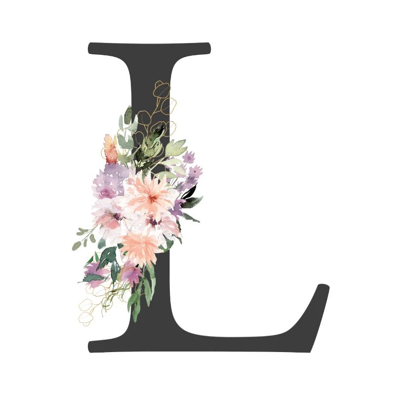 Lettre L, Monogramme, Fleurs
