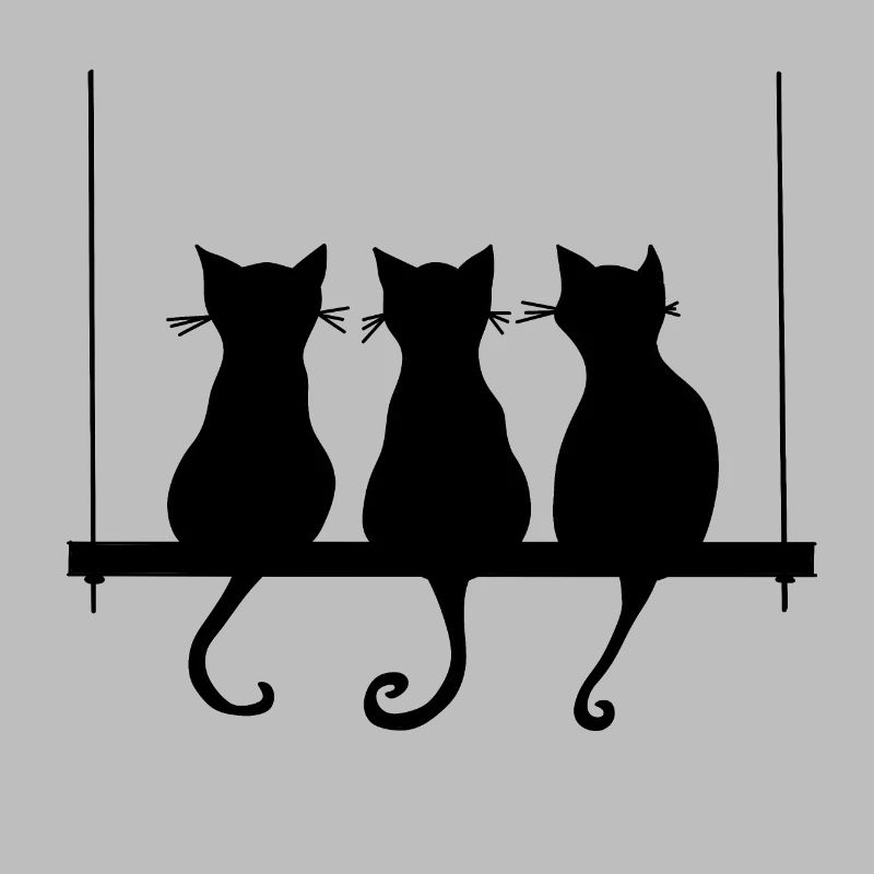 Chats sur une balancoire