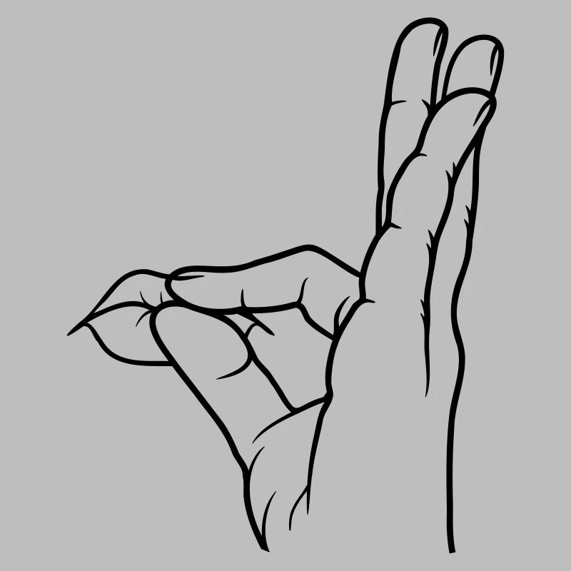 Geste de la main louange baiser bouche