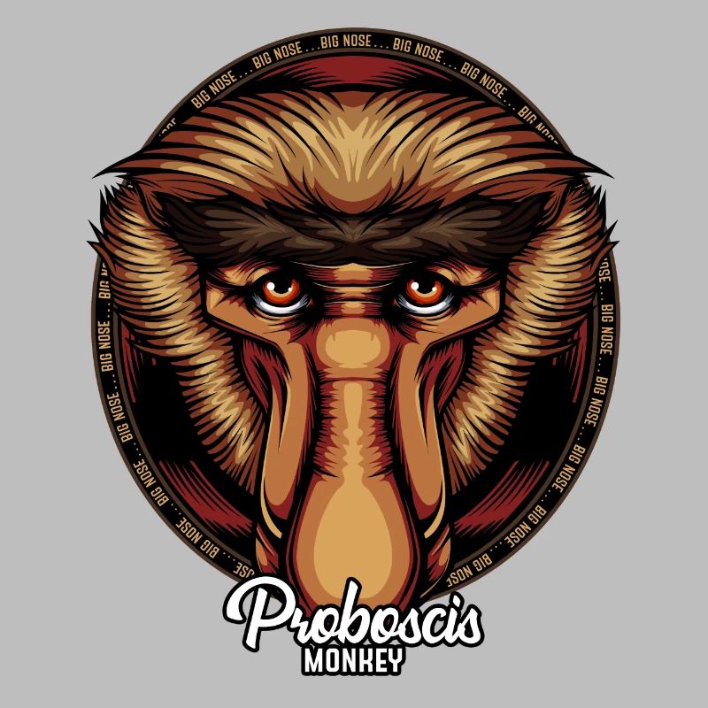 Cadeau de faune de visage de visage de singe de Proboscis