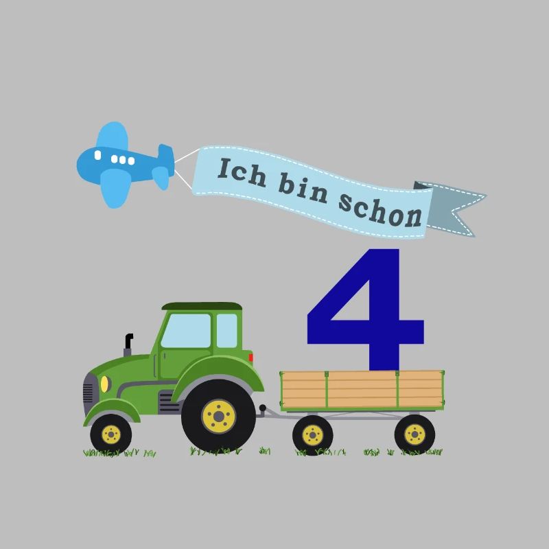 Vierter Geburtstag mit Traktor
