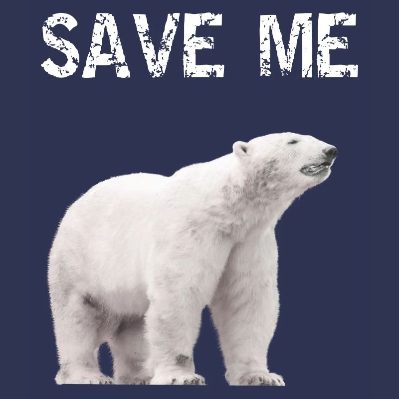 Save me Polar Bear Climate Protest Climate Change Rescue