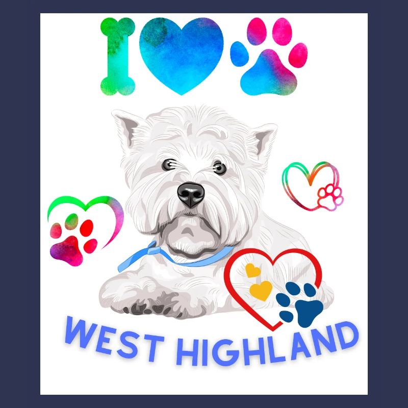 Conception du terrier blanc West Highland