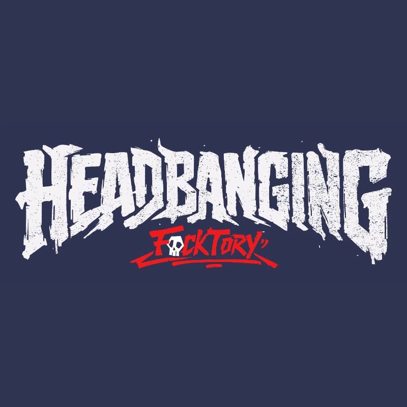 Logo de headbanging blanc
