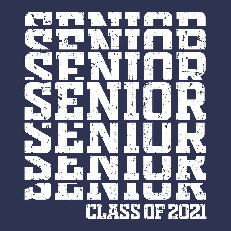 Classe de 2021 Senior Repeat Pattern Vintage