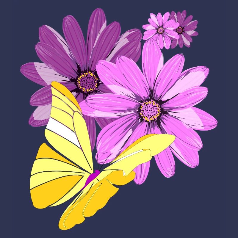 Papillon sur les fleurs