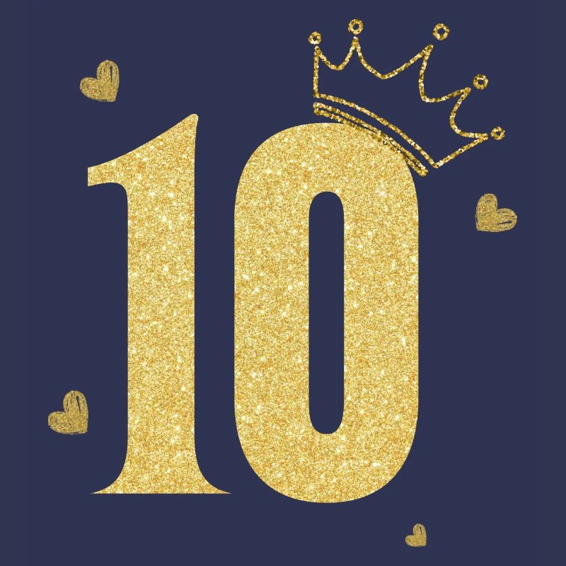 10e anniversaire couronne doré