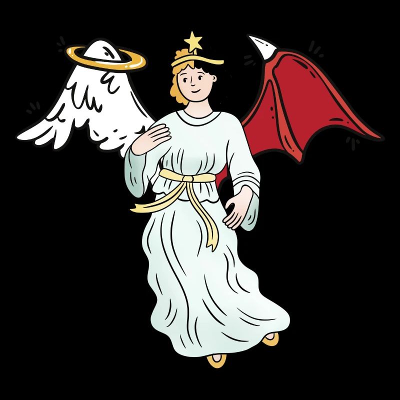 Angel Devil Good Evil Feelings Emotion Satan Dark