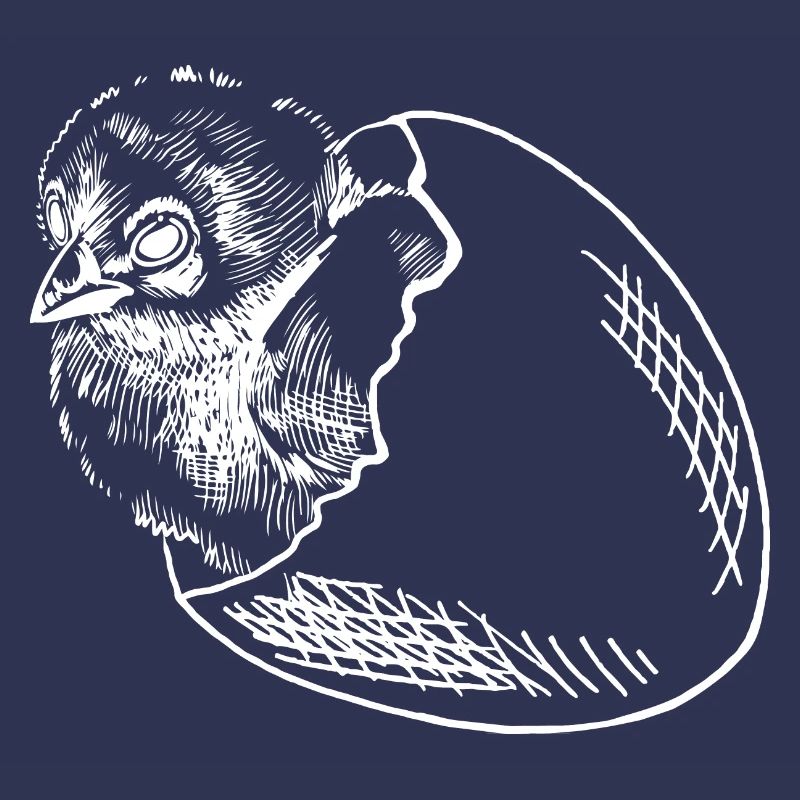 Chicks hatch egg