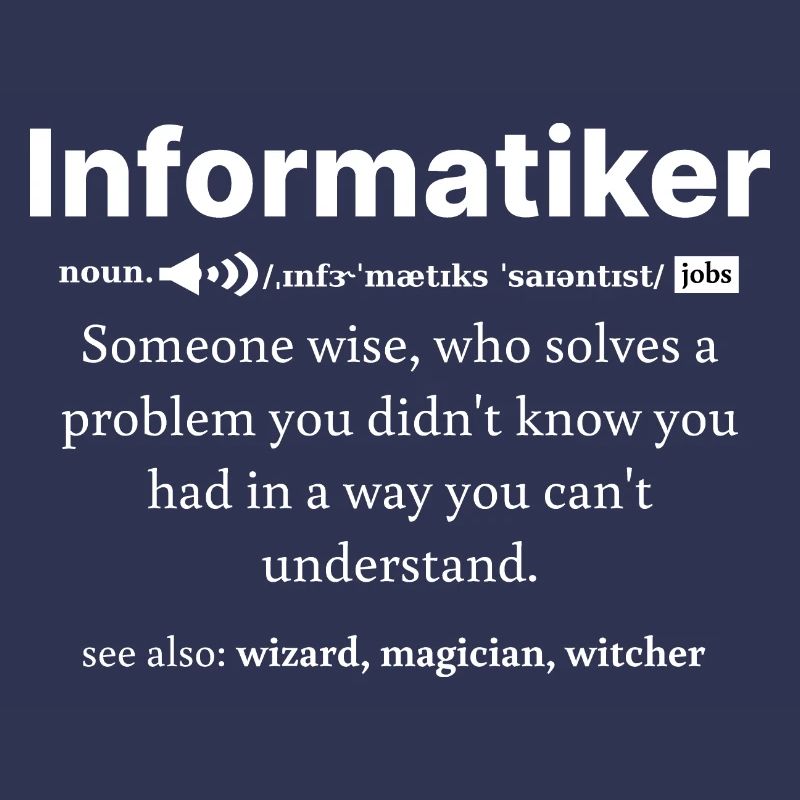 IT Informatik Informatiker Computerarbeit Geschenk