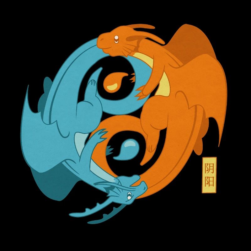 Dragon Symbol Yin and Yang