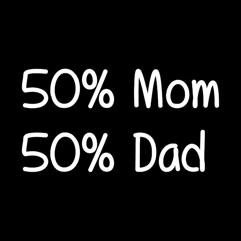 50 pour cent maman - 50 pour cent papa - bébé - dire