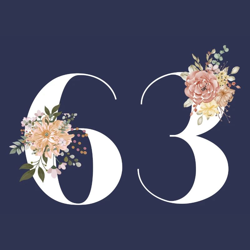 63e anniversaire fleuris (Cadeau de 63 ans)