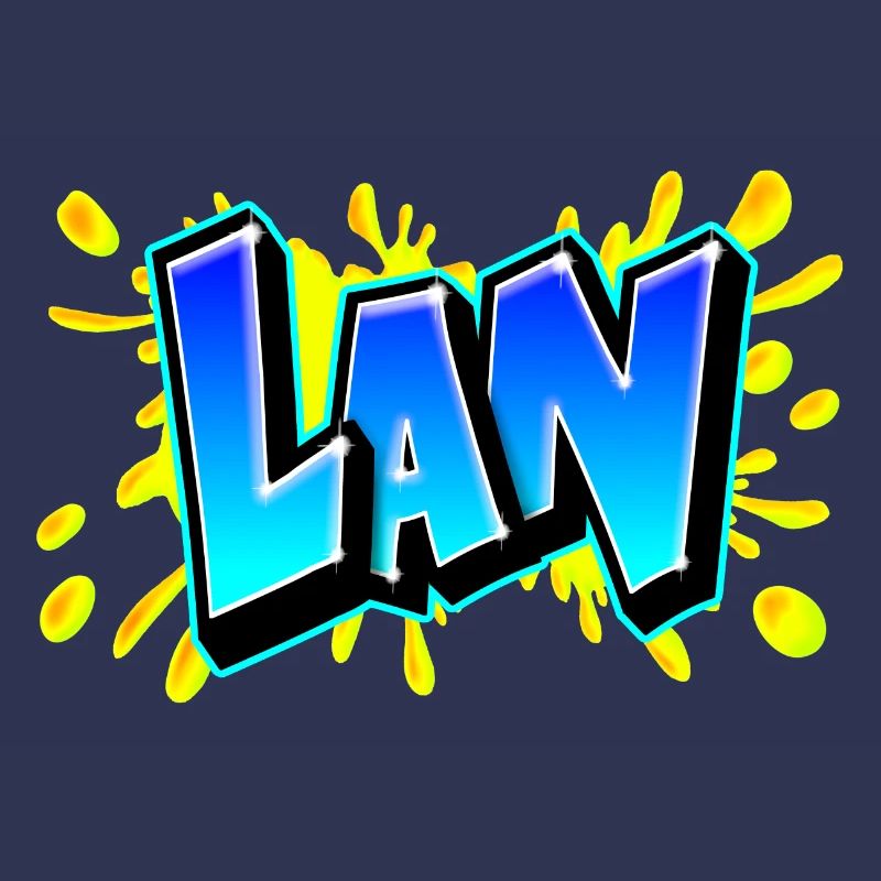 Graffiti "LAN" Imprimable sur tout support !