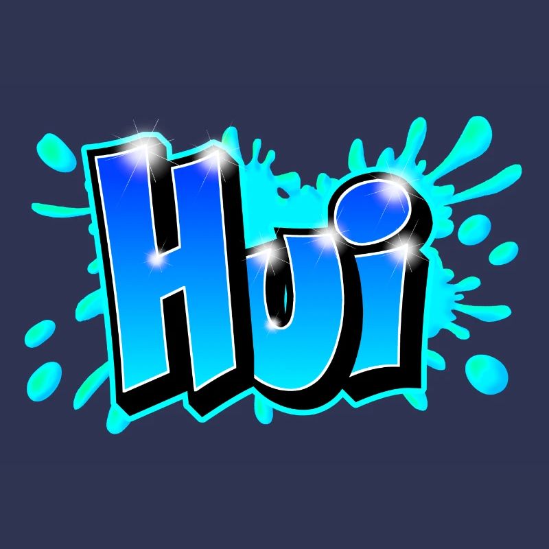 Graffiti "Hui" printable on any medium!