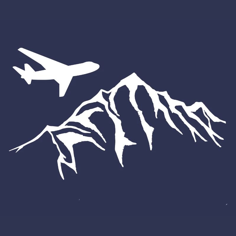 Flugzeug über den Bergen