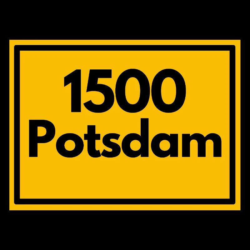 Place sign - then retro old zip code 1500 Potsdam