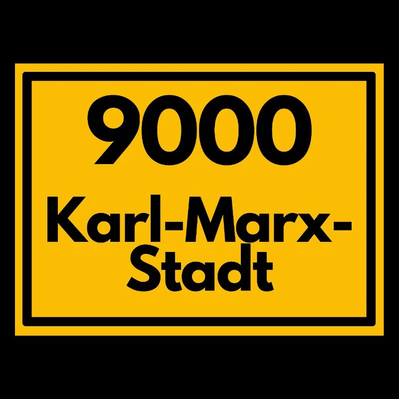 Plaque de lieu - puis ancien code postal 9000 Karl Marx Stadt