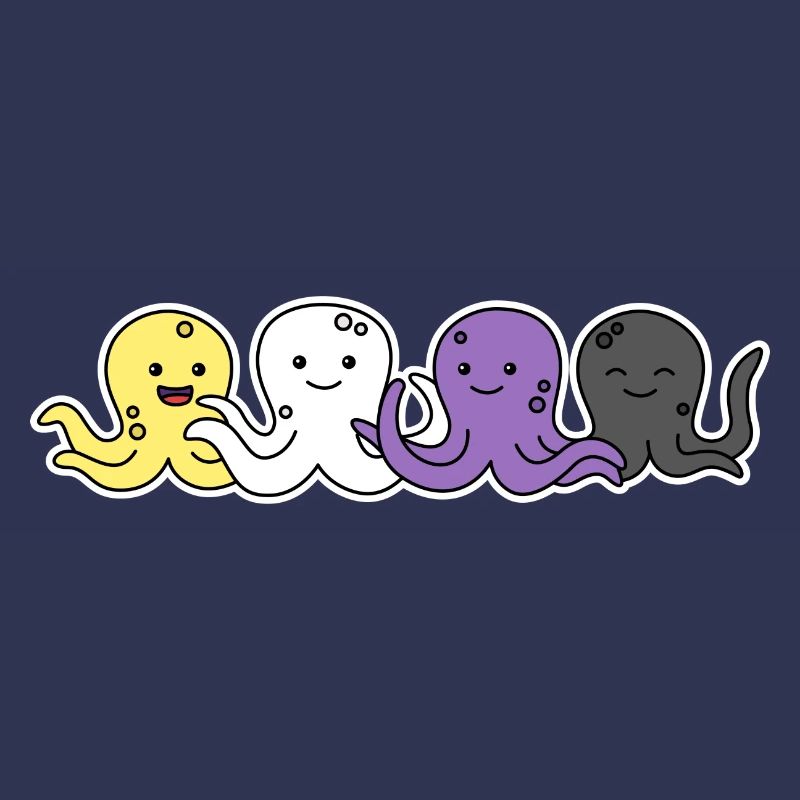 Nonbinary Flag Octopus Design for Proud Enbys