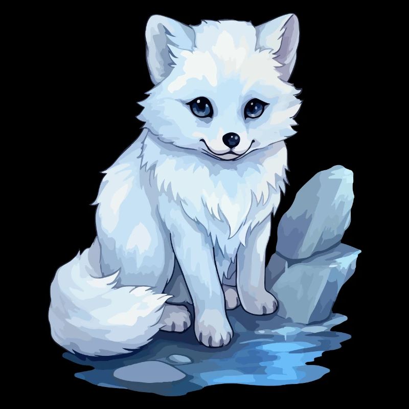 Polarfuchs Nur ein Kind, das Polarfüchse liebt