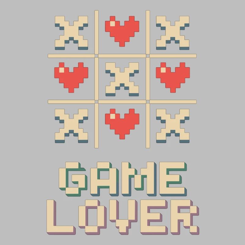 Pixel Herz Tic Tac Toe