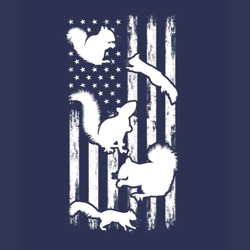 Cute Squirrel US Flag Squirrel