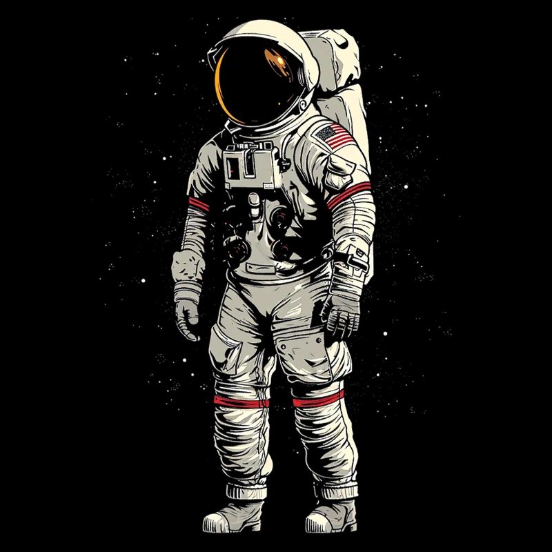 Astronaut Artwork Drawing Illustration Graphic