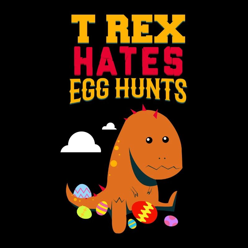Funny Dinosaur Hates Easter Eggs Gift