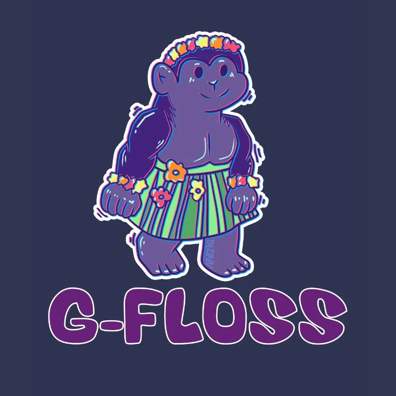 Gorilla Mädchen Floss Dance Dschungel Geschenk