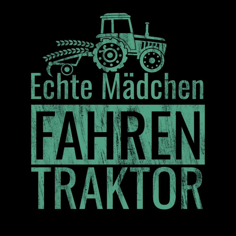Echte Mädchen Fahren Traktor