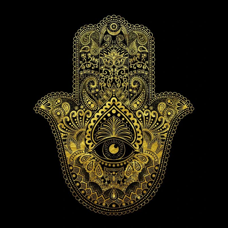 Glücksbringer Talisman Hamsa Hand Mandala Geschenk