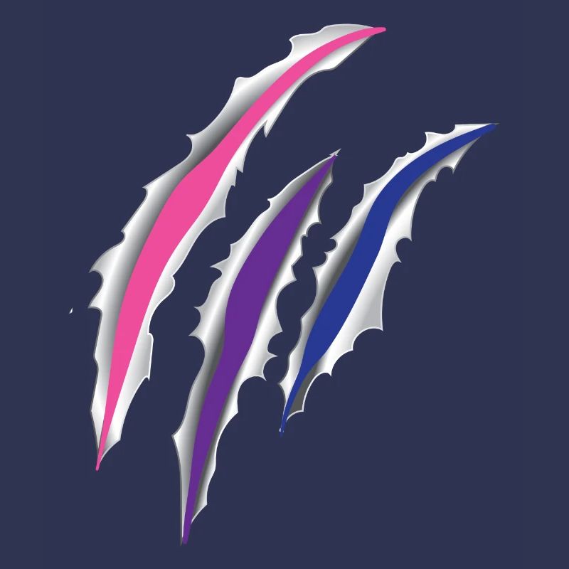 Bisexual Bi Pride Flag Scratch