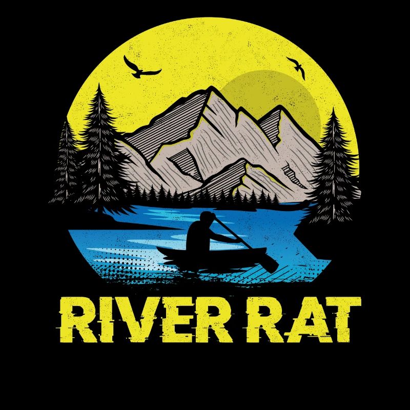 Canoe Canoeing Vintage Retro River