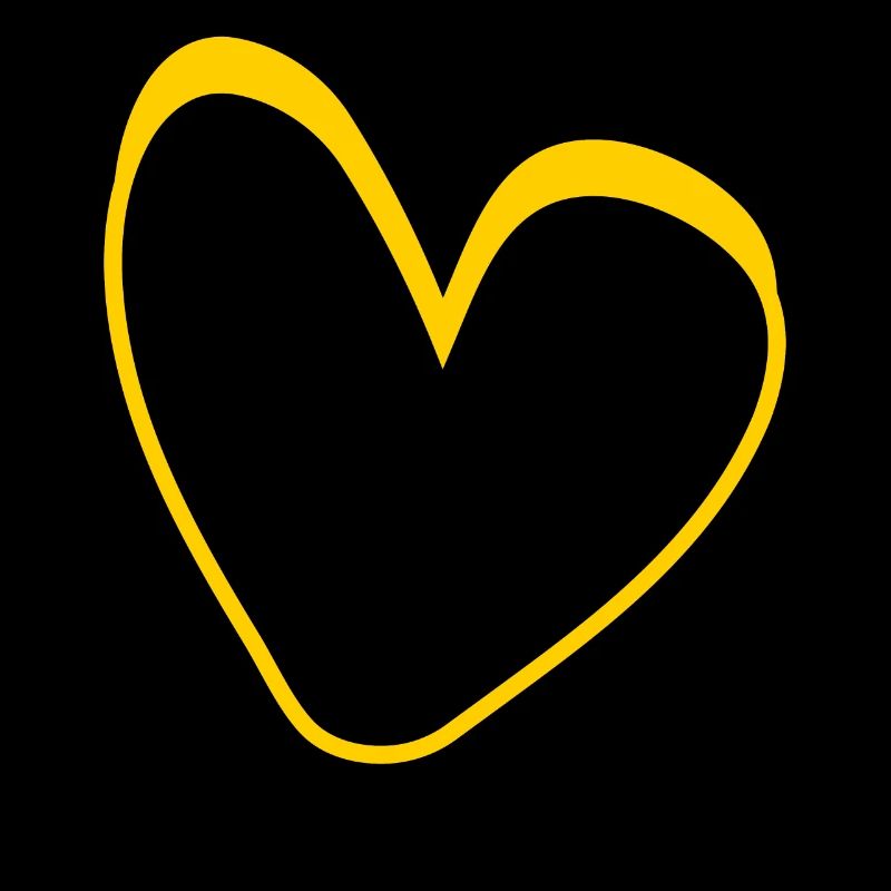 Yellow Heart Conception simple