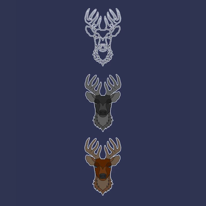 Rothirsch Geweih mit Hirschgeweih