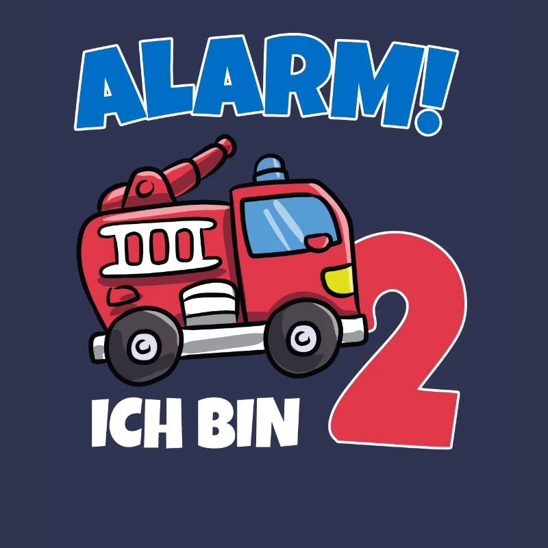 Ich bin 2 Feuerwehr Geburtstagsshirt 2. Geburtstag