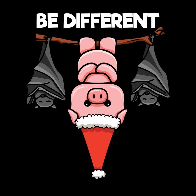 Be Different Schwein Fledermaus Weihnachtsmann