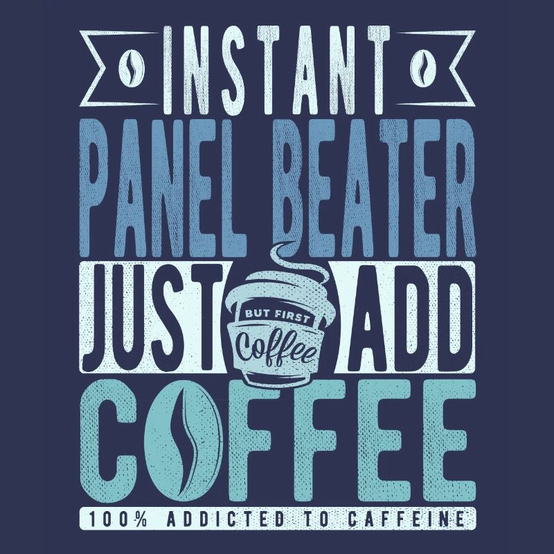 Panel Racket Coffee Saying