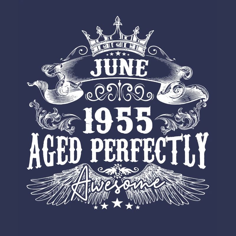 1955| Juni 1955 Geburtstag Perfekt gealtert