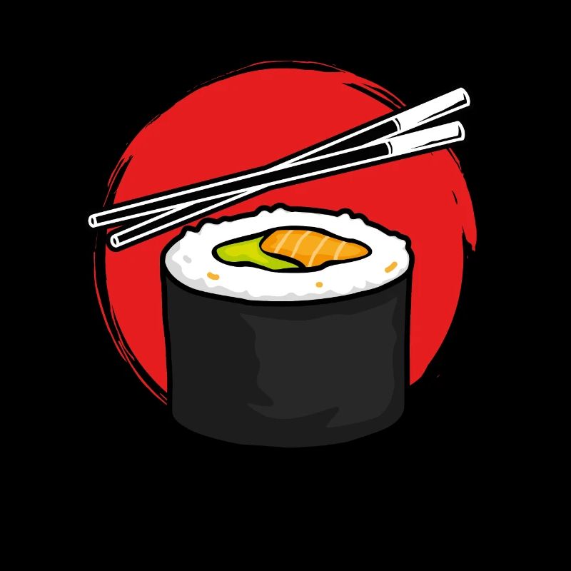 Maki sushi rolle Rote Sonne