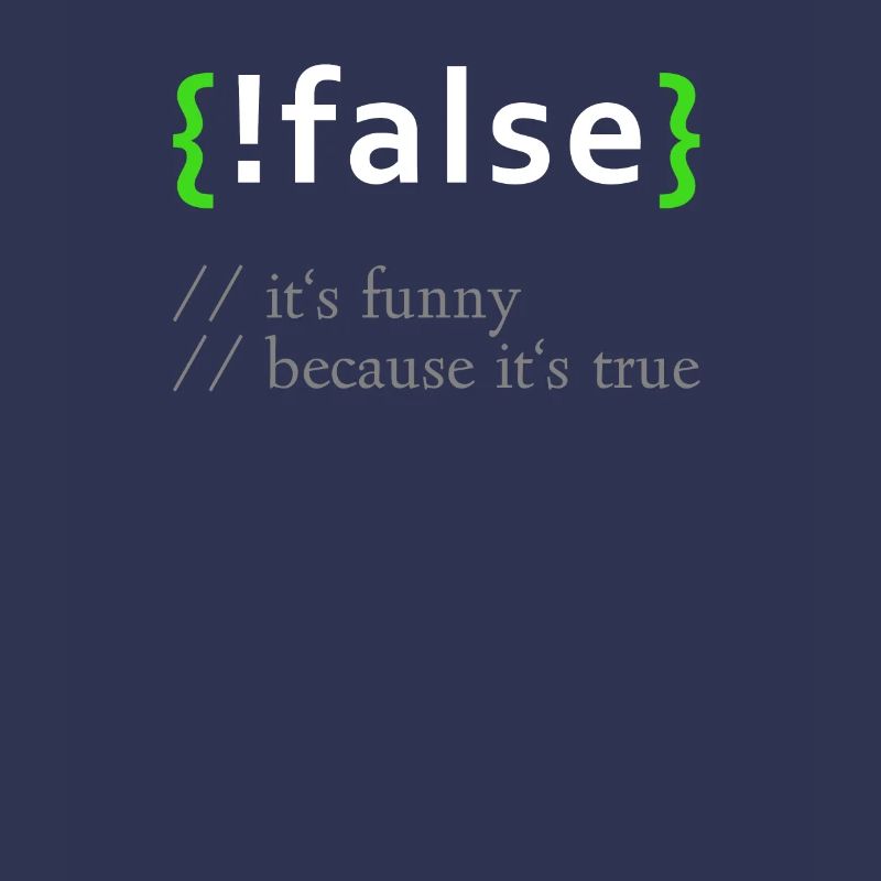 ! False - Programme informatique de programmeur de codage amusant