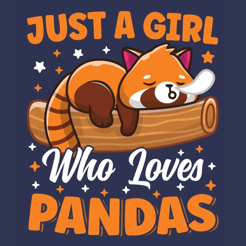 Nur ein Mädchen, das Pandabär liebt Süßes Schlafen