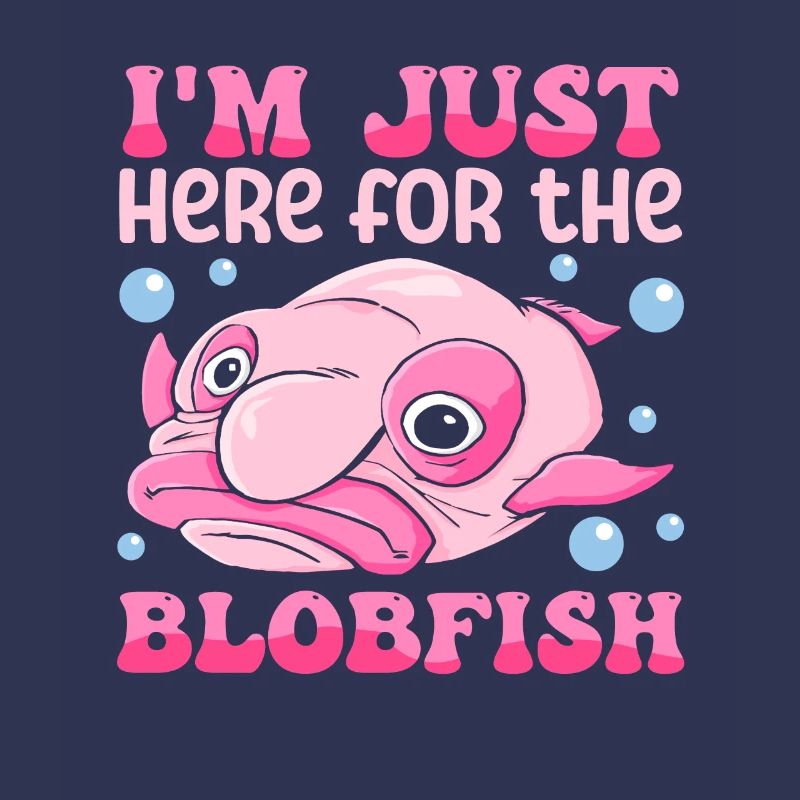 Costume de Blobfish - Visage de poisson Blob laid -