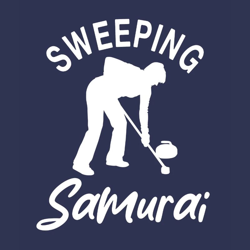Sweeping Samurai Curling Design