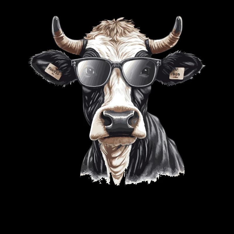 Vache avec des lunettes de soleil